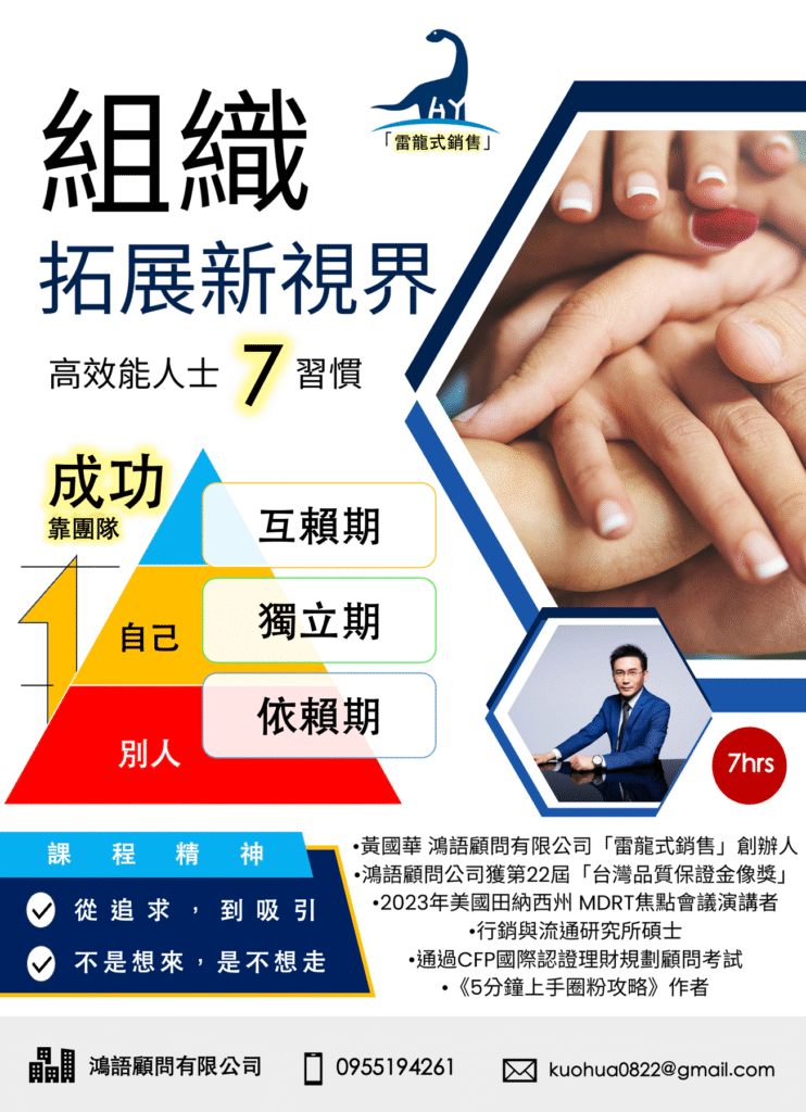 組織拓展新視界 高效能人士七習慣 課程 DM